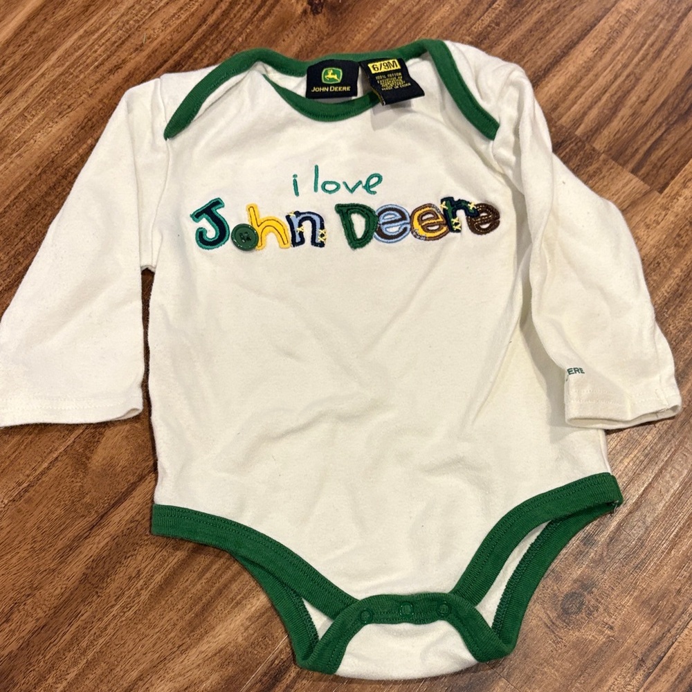 John Deere Kids Shirts & Tops Set - Green, White, Brown - Picture 3 of 15